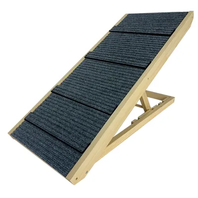 Produktbild von Sessamen-LP Hundetreppe, Holz Hunderampe, Klappbar Katzentreppe, rutschfeste Katzenleiter, Haustiertreppe für Kleine Hunde, Alte Katzen, 100x40x7cm