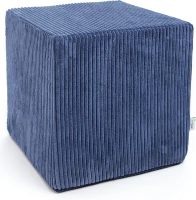 Produktbild von Ecopuf, Sitzhocker, Fußhocker aus Cordstoff, Quadratischer Hocker, 40x40cm