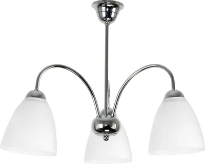 Immagine prodotto di Lampada da soffitto cromata con paralume bianco BEN 7-252