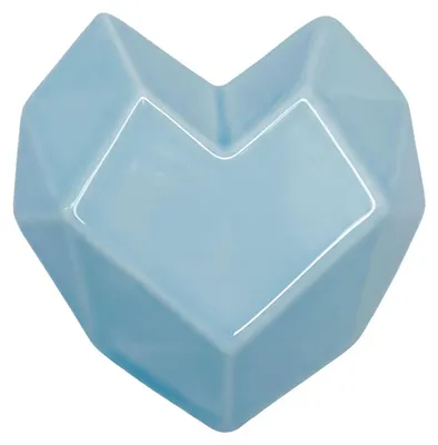 Produktbild von Kleiderhaken Herz Hellblau aus Keramik, bohrfrei für Heizkörper, 8 cm
