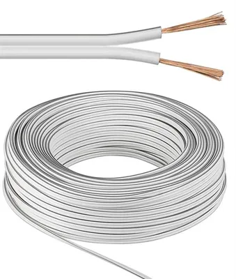 Produktbild von Lautsprecherkabel weiß 25 m Rolle, Querschnitt 2 x 1,5 mm², CCA