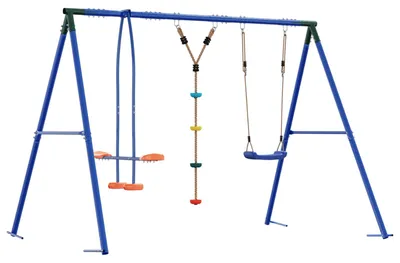 Immagine prodotto di vidaXL Set di altalena da esterno, multicolore, in acciaio e PE