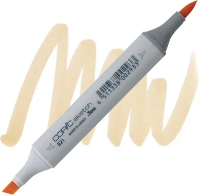 Immagine prodotto di COPIC Sketch pennello e scalpello a doppia faccia, E21 Soft sun