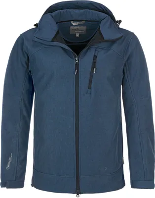 Produktbild von Blue Wave Herren Softshelljacke Bent - Outdoor-Jacke Übergangsjacke Jacke mit abnehmbarer Kapuze in Blue Nights Größe M