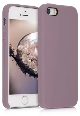 Produktbild von kwmobile Handyhülle für Apple iPhone SE (1.Gen 2016) / iPhone 5 / iPhone 5S Hülle - Case Silikon - Kabelloses Laden - Schutzhülle Cover in Grape