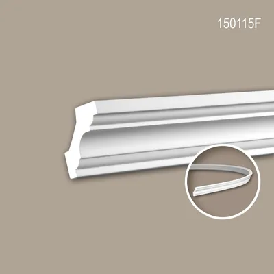 Produktbild von PROFHOME 150115F flexible Eckleiste Stuckleiste aus flexiblem Polyurethan 2 m