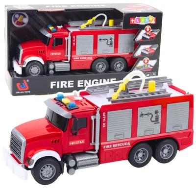 Obrázok produktu pre Vodné svetlá hasičského auta znie červeno 1:14