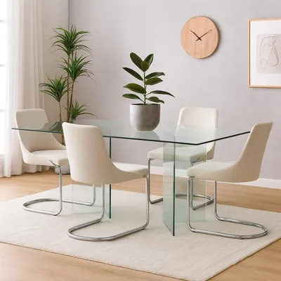 Productafbeelding van Armir - Vaste Tafel, 180x90x78h cm, Transparant, 10 Personen