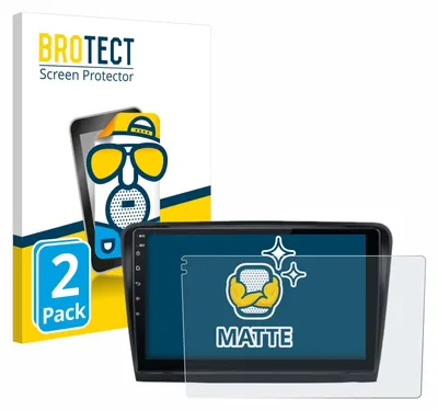 Produktbild von 2x BROTECT Schutzfolie für Junsun V1 Plus 10" Skoda Octavia 2 2008 - 2013 Displayschutz Displayschutzfolie Folie Matt Entspiegelungsfolie