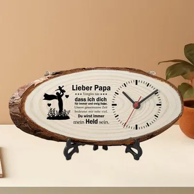 Produktbild von Holzuhr für Väter, Männer Geschenk