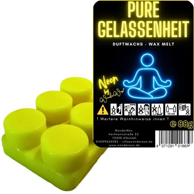 Produktbild von WonderWax Neon Duftriegel 6 x Duftwachs Kreise Wachsmelt Duftwachs Raumduft für Duftlampen Soja Wachs Melts Duftmelt Aroma Wellnes Kerzen Wärmer Wax Tarts Pure Gelassenheit