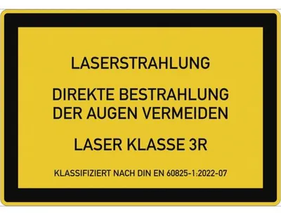 Produktbild von Dreifke® Aufkleber LASER KLASSE 3R DIN 60825-1, Textschild, Folie, 200x140 mm