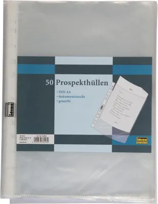 Produktbild von 50 Prospekthüllen DIN A4 starke 60my / Premium