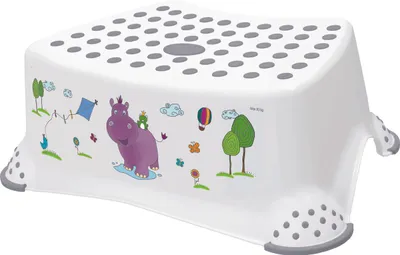 Image de keeeper 18642100012NN keeeper kids tabouret marchepied "tomek hippo", blanc avec impression