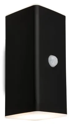 LED-Wandleuchte aufladbar mit Bewegungsmelder, 15,5x6,5x8,5 cm, schwarz