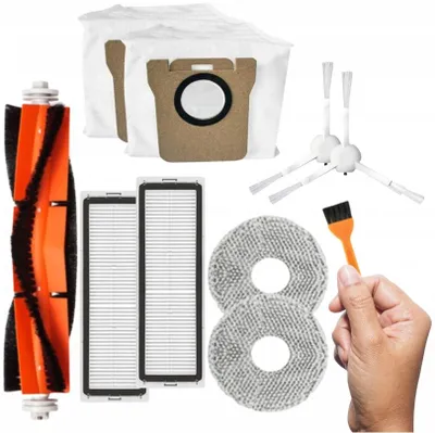 Obrázek produktu pro Sada 10 kusů náhradních dílů pro robotické vysavače Xiaomi X10+ a X20+: kartáče, filtry, mopovací hadříky, sáčky