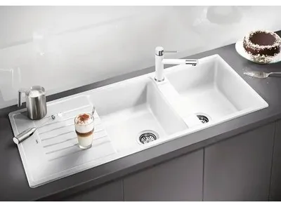 Zdjęcie produktu dla Blanco Zia 8 - Zlewozmywak silgranitowy, 1160x500 mm, szary 527392