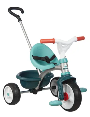 Immagine prodotto di Smoby, triciclo Be Move blu, triciclo per bambini con maniglia di spinta, sedile con cintura di sicurezza, adatto a bambini dai 15 mesi in su