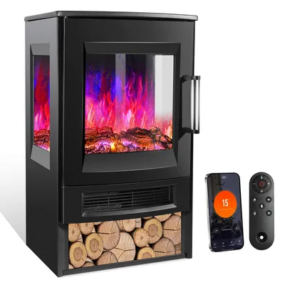 Immagine prodotto di Jopassy caminetto elettrico 900W/1800W caminetto elettrico a 8 fiamme a colori con telecomando
