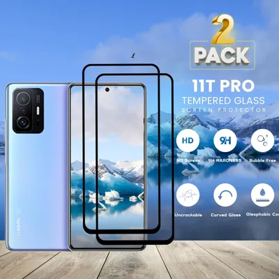 Produktbild von 2-Pack Xiaomi 11T Pro 5G Displayschutzfolie - Gehärtetes Glas 9H - Super Qualität 3D