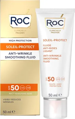 Produktbild von RoC Soleil-Protect Anti-Wrinkle Smoothing Fluid SPF50+ 50ml