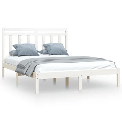 Produktbild von vidaXL Massivholzbett Weiß 160x200 cm