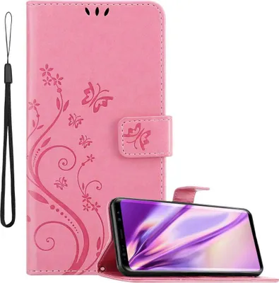 Immagine prodotto di Cadorabo cover per Samsung Galaxy S9 cover protettiva in rosa cover protettiva cover per telefono cellulare cover fiori custodia fiore