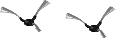Two side brushes for a robot vacuum cleaner are shown against a white background.