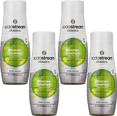 Image de SodaStream Citron-Lime Sirop sans sucre 440ml, 4 pièces