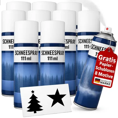 Produktbild von 12 x Schneespray Fenster Kunstschnee Fensterspray Schnee Sprühschnee Weihnachten