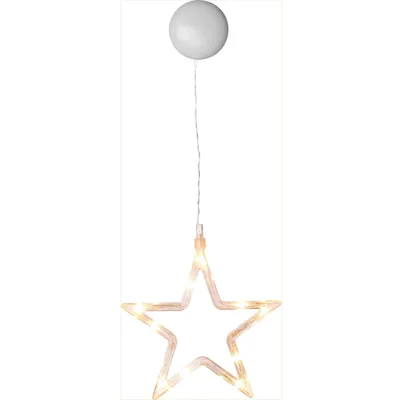 Produktbild von Fensterdeko Fensterlicht Leuchtstern Weihnachtsdeko Stern 10 LEDs mit Saugnapf