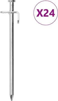 Produktbild von Design Zeltheringe 24 Stk. 19,5 cm 8 mm Verzinkter Stahl, Sonstiges Zeltzubehör 2024 Neu
