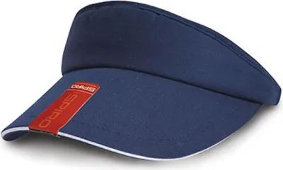 Produktbild von Result Headwear RC048X | Herringbone Sun Visor Sonnenblende - Farbe: Navy/White - Größe: One Size