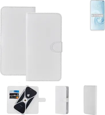 Produktbild von K-S-Trade Handy Hülle Schutz Hülle kompatibel mit Meizu 17 Pro Cover Case Bookstyle Bumper weiß 1x