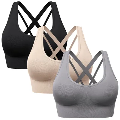 Obrázok produktu pre Omgoods – Športová podprsenka s odnímateľnými vypchávkami, vhodná na jogu a fitness