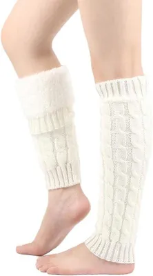 Obrázok produktu pre Teplé dámske legíny – fleecové legíny – dlhé – biele – balenie po 2 kusoch