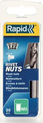 Productafbeelding van Rapid Tools 5000672 Rapid Blindnietmuttern M5, aus Stahl, in Schachtel