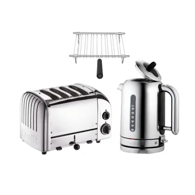 Produktbild von Dualit Frühstücksset inkl. 4er Toaster + 1,7 L Wasserkocher und Brötchenaufsatz