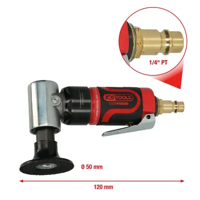 Produktbild von KS Tools SlimPOWER Mini-Druckluft-Schleifmaschine für große Pads, 19000 U/min