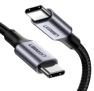 Produktbild von Ugreen 70427 USB Kabel USB 2.0 1 m USB C 0,48 Gbit/s 100 W Schwarz, Silber
