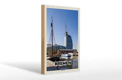 Produktbild von Holzschild Städte Bremen Deutschland Böttcherstraße 20x30cm