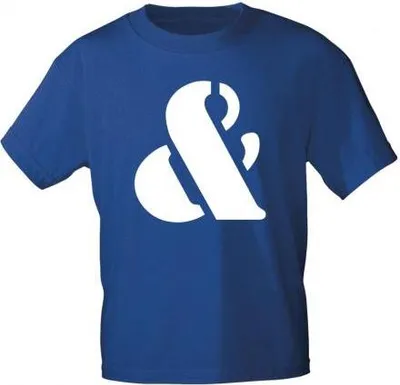 Produktbild von Marken T-Shirt mit Print Zeichen - & - 85125 Royalblau Gr. S-3XL Größe - M