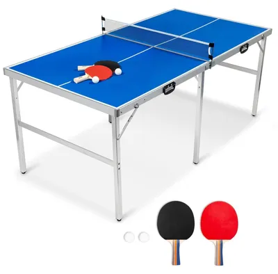 Immagine prodotto di Tavolo da ping pong pieghevole, completo di rete, palline e racchette