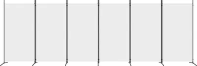 Produktbild von Cloris Designermöbel 6-tlg. Paravent Weiß 520x180cm Stoff - 2026Neu200256 - Paravents