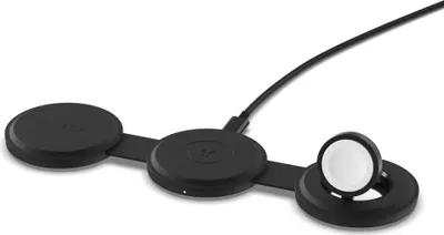 Immagine prodotto di Satechi OntheGo caricatore wireless 3 in 1 - Design compatto e pieghevole - Materiali durevoli e resistenti ai graffi - Fornisce fino a 15W di carica per iPhone