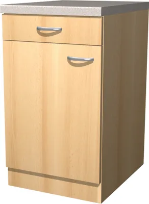 Produktbild von Flex Well Unterschrank mit Schublade und Drehtür Nano BxTxH 50 x 60 x 85 cm buche matt zerlegt 00006880