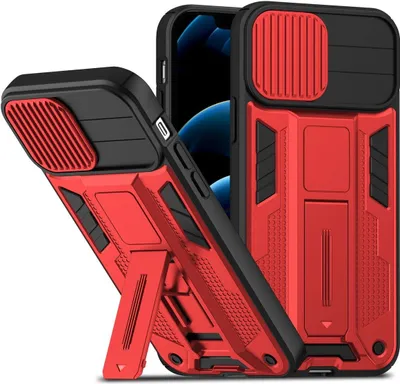 Produktbild von König Design Hülle kompatibel mit Apple iPhone 12 Pro Kunststoff Soft Handyhülle - Handy Case Rot
