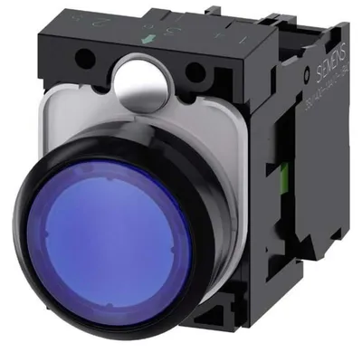 Image de Siemens SIRIUS ACT Bouton-poussoir lumineux complet Plastique, bleu (3SU1102-0AB50-1BA0)