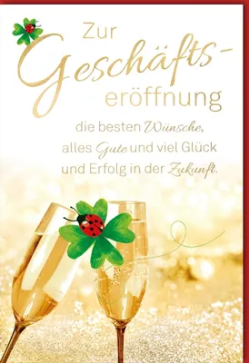 Produktbild von Geschäftseröffnung - Glückwunschkarte im Format 11,5 x 17 cm mit