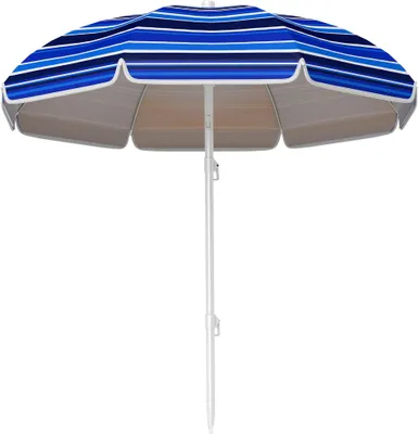 Image de Parasol de plage - Parasol Ø 180 cm - Inclinable - Protection UV 50+ - Multicolore
